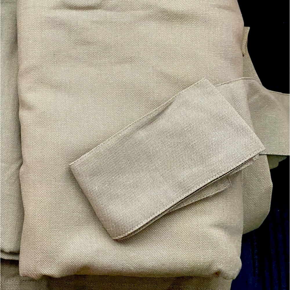Set of 2 Ikea Ingert Flax Cotton Blend Curtains - Beige Gray